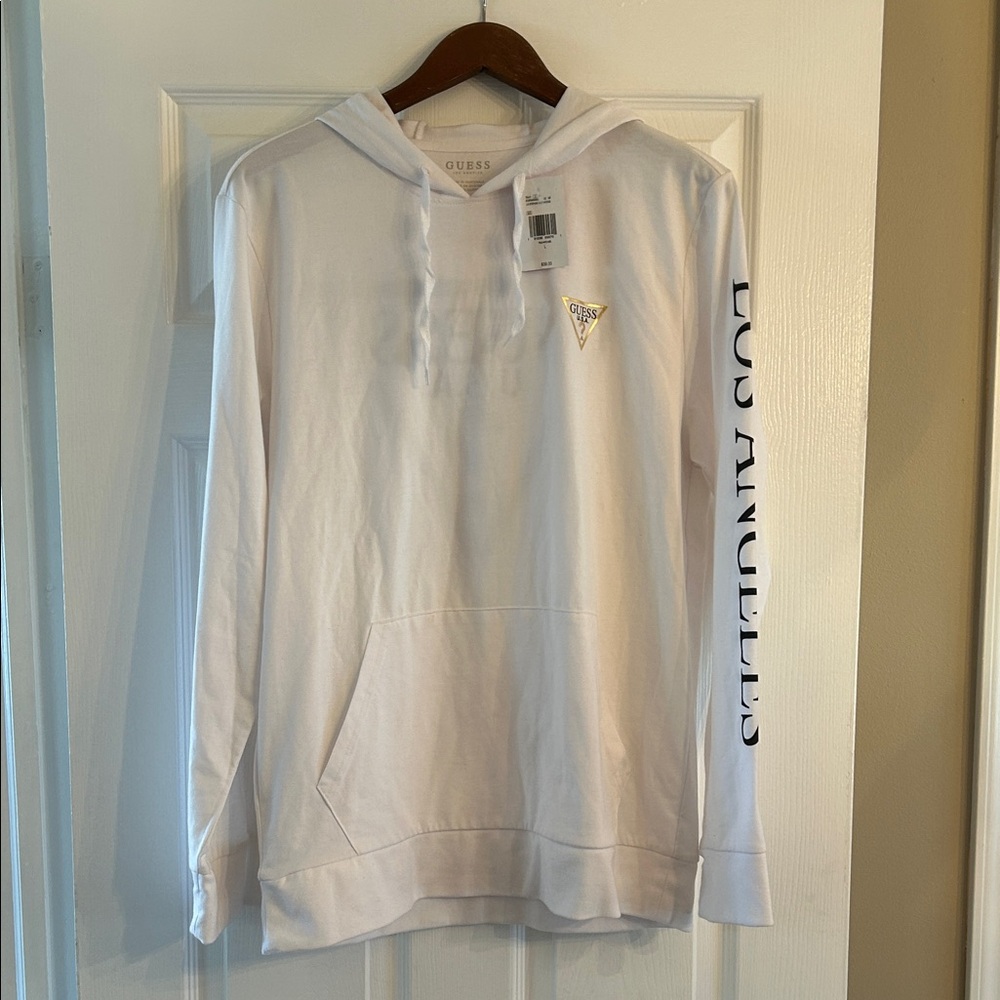 GUESS Los Angeles Men’s Long Sleeve Hooded Shirt Size L NWT